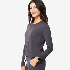 Figs Women Charcoal Super Soft Long Sleeve Underscrub